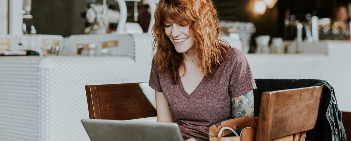 women looking at a laptop screen 