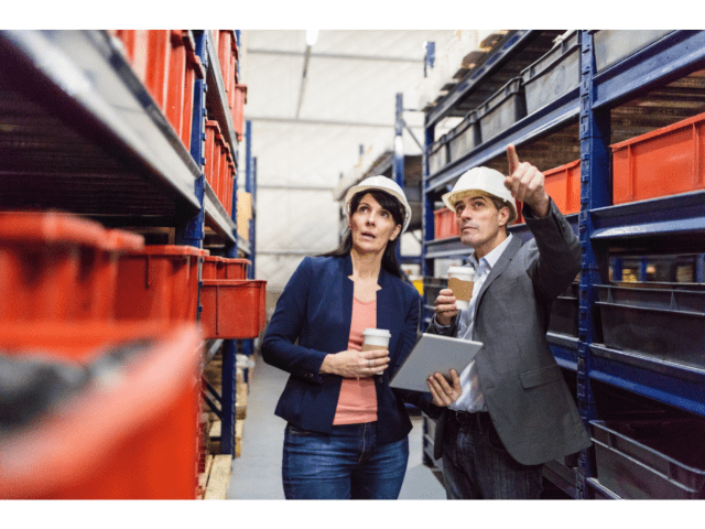 two women in an factory